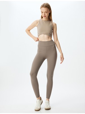 Koton Spor Tayt Yüksek Bel Yumuşak Tuşe Slim Fit