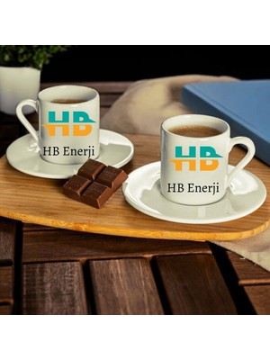 Çılgıntrend Kurumsal Hediye Logo Baskılı 2li Türk Kahve Fincanı Seti