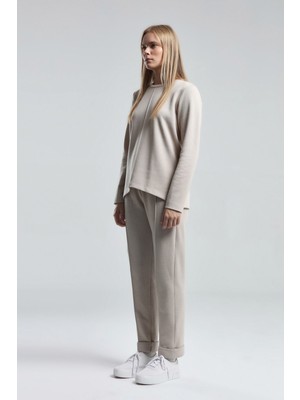 Benmanaj Kadın Krem Sweatshirt