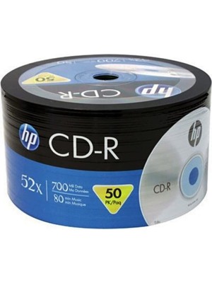 HP Boş Cd 50'Li Paket Cd-R 52X 700 Mb