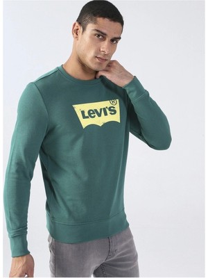 Levi's Blrmt Erkek Yeşil Bisiklet Yaka Sweatshirt 59638-0135