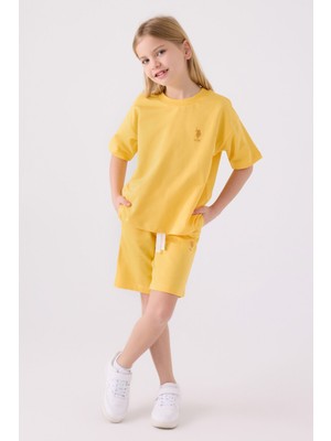 U.S. Polo Assn. U.S. Polo Assn Kız Çocuk Sarı Bermuda Takım