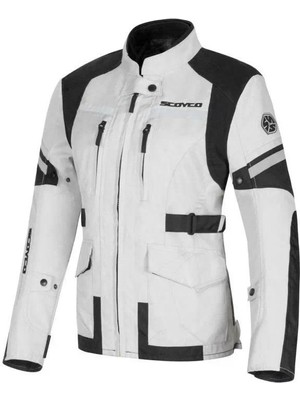 Scoyco JK122W Korumalı Kadın Motosiklet Montu Beyaz