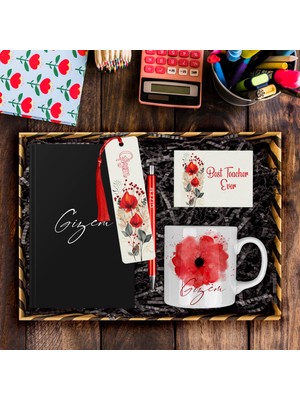 Ejoya Öğretmenlere Özel Tasarım Defter & Kalem & Kupa & Akrilik Kitap Ayracı Hediye Kutusu 114393