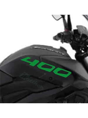 Motiker Bajaj Dominar Yeşil 400 Yazı Sticker Etiket Modeli