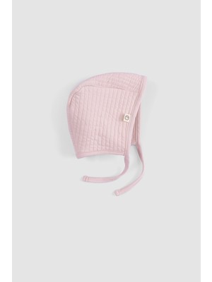 Little Gusto Pembe Kapitone Bebek Şapka 6 - 12 Ay Nefes Alan Organik Kumaş