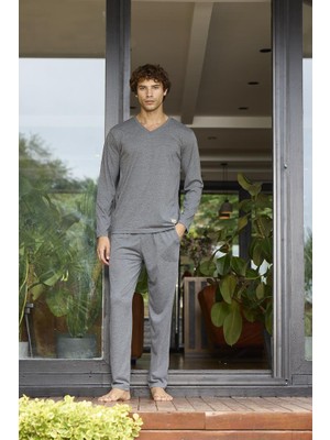 Kly 9135 V Yaka Erkek Pijama Takım