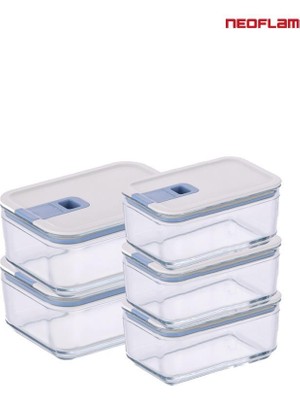 Neoflam Perfect Seal Cam Saklama Kabı Seti 5 Parça