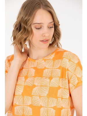 U.S. Polo Assn. Kadın Turuncu Tişört 50263589-VR051