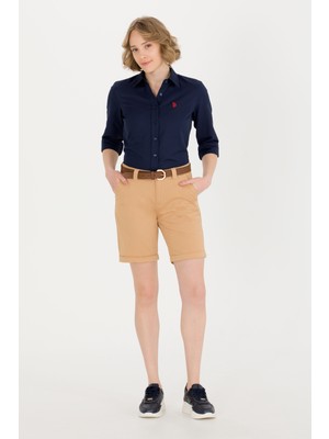U.S. Polo Assn. Kadın Camel Şort / Bermuda 50263220-VR015