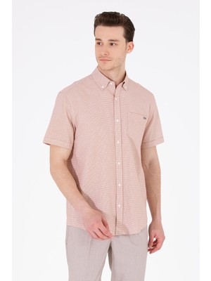 U.S. Polo Assn. Erkek Kiremit Gömlek Kısa Kollu 50265491-VR031
