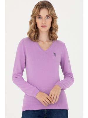 U.S. Polo Assn. Kadın Lila Kazak /Triko 50276570-VR034