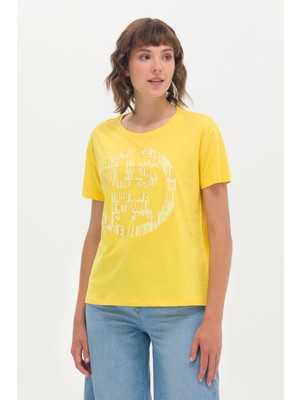 U.S. Polo Assn. Kadın Koyu Sarı Tişört 50262944-VR094