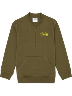 U.S. Polo Assn. Erkek Çocuk Haki Sweatshirt 50274242-VR027