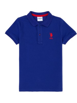 U.S. Polo Assn. Erkek Çocuk Mavi Basic Polo Yaka Tişört 50262958-VR212