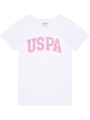 U.S. Polo Assn. Kız Çocuk Beyaz Tişört Basic 50264332-VR013