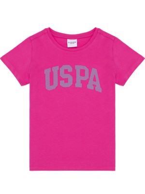 U.S. Polo Assn. Kız Çocuk Fuşya Tişört Basic 50264332-VR023