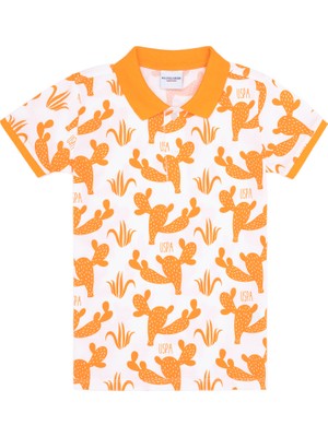 U.S. Polo Assn. Erkek Çocuk Turuncu Polo Yaka Tişört 50263531-VR051
