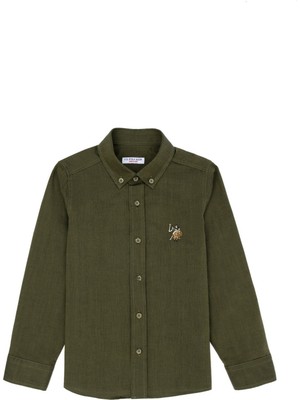 U.S. Polo Assn. Erkek Çocuk Haki Gömlek Basic 50271303-VR027