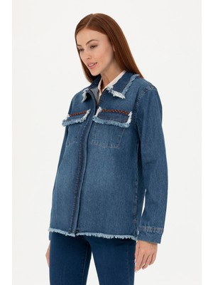 U.S. Polo Assn. Kadın Koyu Mavi Gömlek Jean 50271193-DN0023