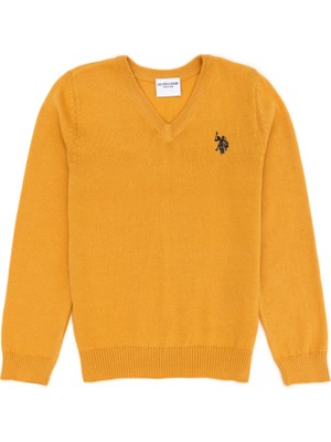 U.S. Polo Assn. Erkek Çocuk Hardal Kazak /Triko 50275849-VR072