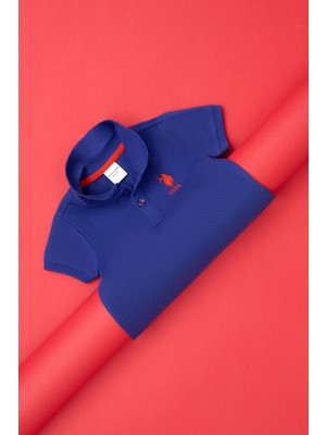 U.S. Polo Assn. Erkek Bebek Mavi Basic Polo Yaka Tişört 50265996-VR212