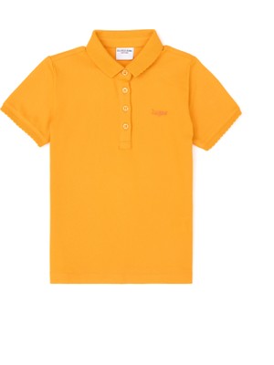U.S. Polo Assn. Kız Çocuk Turuncu Polo Yaka Basic Tişört 50288501-VR051