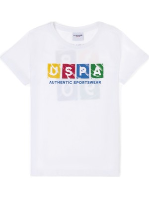 U.S. Polo Assn. Erkek Çocuk Beyaz Tişört 50263286-VR013