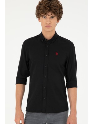 U.S. Polo Assn. Erkek Siyah Gömlek Basic 50288629-VR046