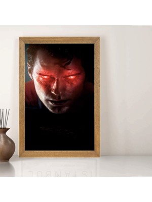 Lioncraft Süpermen Tablo, Çerçeveli Cam Tablo 30X45 cm