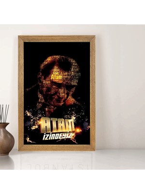 Lioncraft Mustafa Kemal Atatürk Tablo, Çerçeveli Cam Tablo 30X45 cm