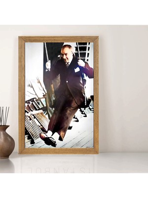 Lioncraft Mustafa Kemal Atatürk Tablo, Çerçeveli Cam Tablo 20X30 cm