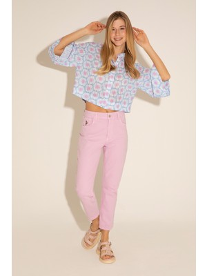 U.S. Polo Assn. Kadın Pudra Pantolon (Jean) 50282871-VR042
