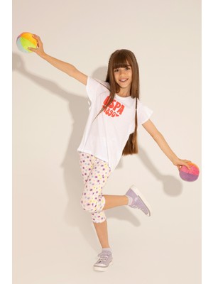 U.S. Polo Assn. Kız Çocuk Beyaz Tayt 50288439-VR013