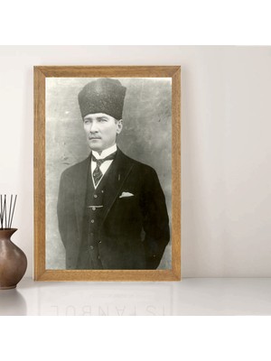 Lioncraft Mustafa Kemal Atatürk Tablo, Çerçeveli Cam Tablo 20X30 cm