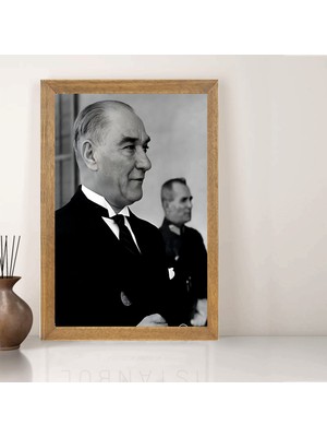 Lioncraft Mustafa Kemal Atatürk Tablo, Çerçeveli Cam Tablo 20X30 cm
