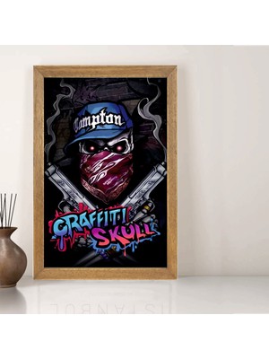 Lioncraft Kuru Kafa Tablo, Çerçeveli Cam Tablo 30X45 cm