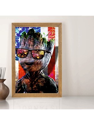 Lioncraft Adım Groot Tablo, Çerçeveli Cam Tablo 20X30 cm