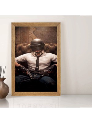 Lioncraft Pubg Tablo, Çerçeveli Cam Tablo 30X45 cm