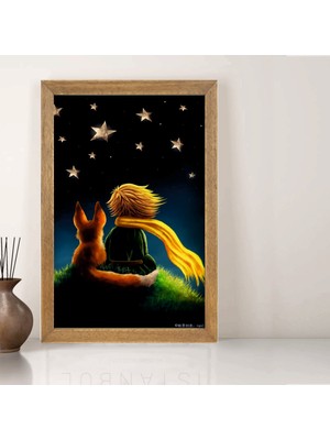 Lioncraft Küçük Prens Tablo, Çerçeveli Cam Tablo 30X45 cm