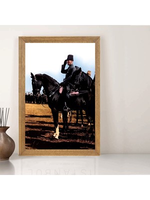 Lioncraft Mustafa Kemal Atatürk Tablo, Çerçeveli Cam Tablo 30X45 cm