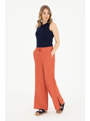 U.S. Polo Assn. Kadın Pudra Kanvas Pantolon 50281147-VR042