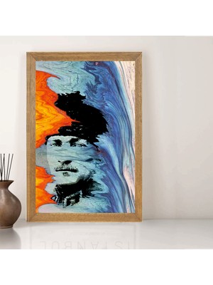 Lioncraft Mustafa Kemal Atatürk Tablo, Çerçeveli Cam Tablo 20X30 cm