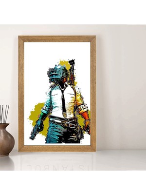 Lioncraft Pubg Tablo, Çerçeveli Cam Tablo 30X45 cm