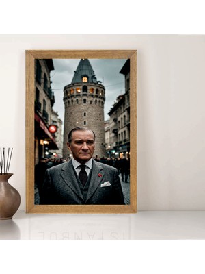 Lioncraft Mustafa Kemal Atatürk Tablo, Çerçeveli Cam Tablo 20X30 cm