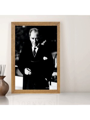 Lioncraft Mustafa Kemal Atatürk Tablo, Çerçeveli Cam Tablo 30X45 cm