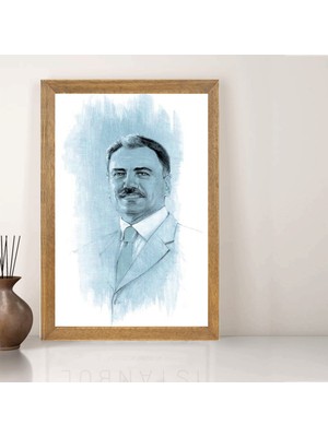 Lioncraft Muhsin Yazıcıoğlu  Tablo, Çerçeveli Cam Tablo 30X45 cm