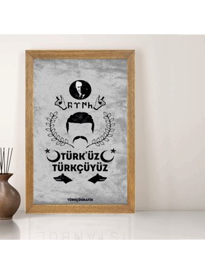 Lioncraft Türkçü Tablo, Çerçeveli Cam Tablo 30X45 cm