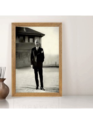 Lioncraft Mustafa Kemal Atatürk Tablo, Çerçeveli Cam Tablo 20X30 cm