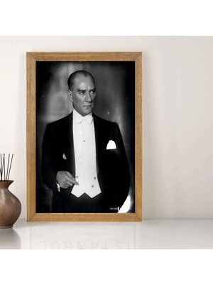 Lioncraft Mustafa Kemal Atatürk Tablo, Çerçeveli Cam Tablo 30X45 cm